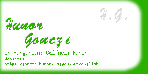 hunor gonczi business card